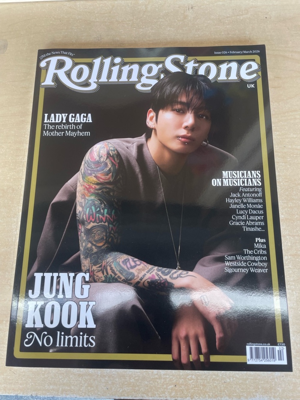 the Rolling Stones Magazine Cover with Jung Kook – Black, Gold, White